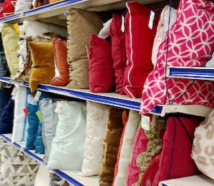 Colorful display of pillows