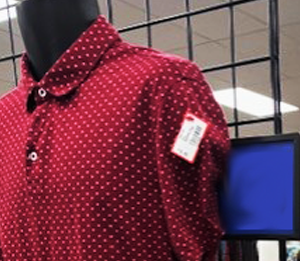 Red mans polo with design